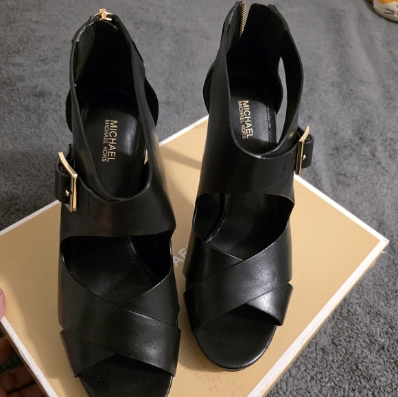 Michael Kors Black Strappy Heels - Picture 2 of 4